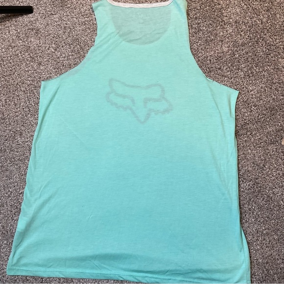 FOX muscle tee tank top, turquoise, size Large, EUC - Picture 2 of 4